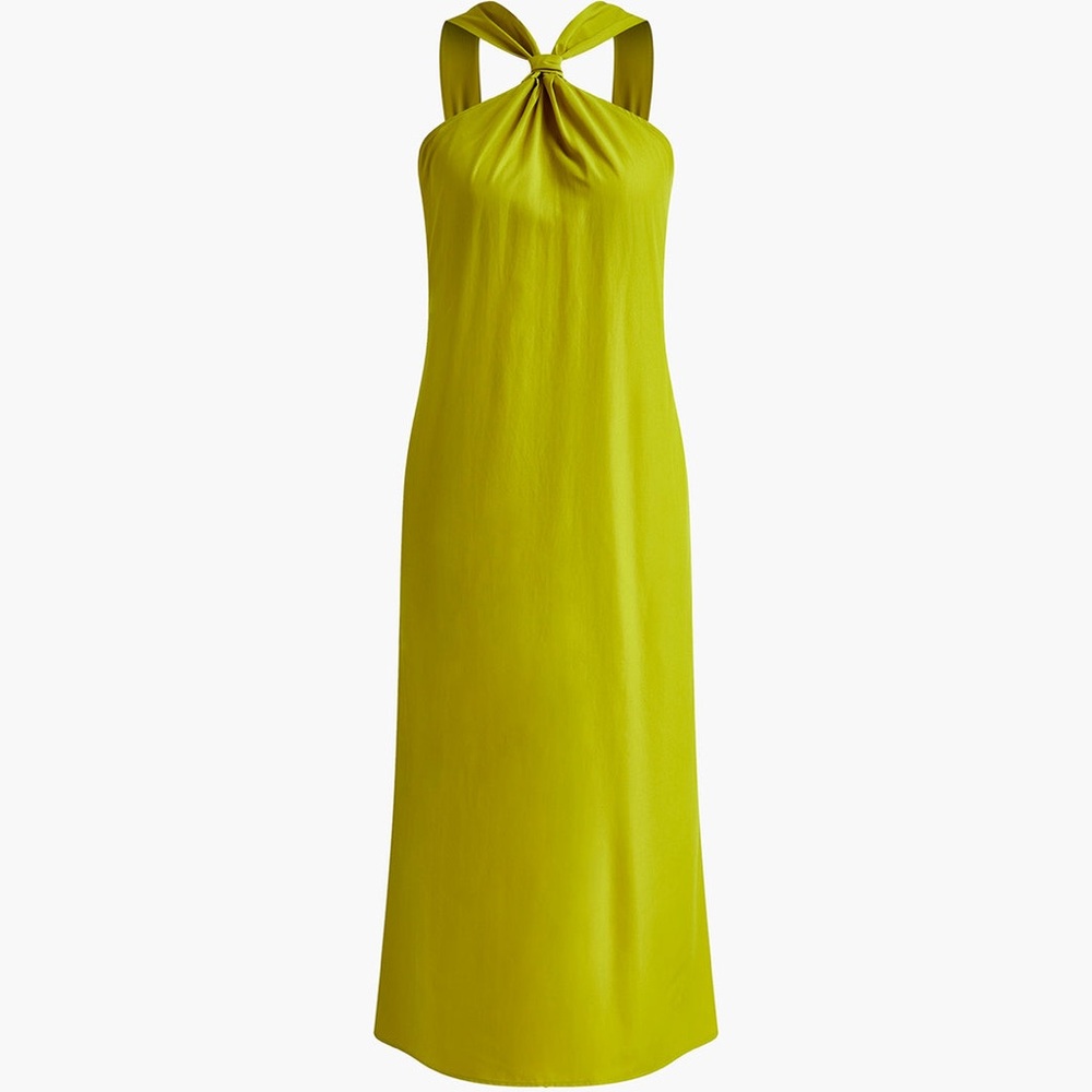 Commense Vibrant Green Halter Maxi Dress